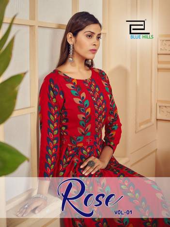 Rose Vol 1 By Blue Hills Designer Rayon Kurti Collection